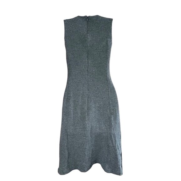 Banana Republic Dress Womens 6 Gray Wool Blend Sleeveless Sheath Neutral Career - Picture 5 of 12
